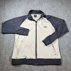 Pirma Full Zip Soccer Training Jacket Mens Large Gray Navy Activewear